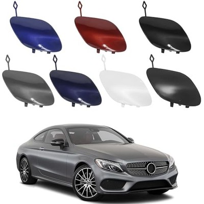 Front Bumper Tow Hook Cover for Mercedes-Benz C Unpainted Right Passenger Side