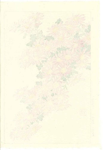 Kawarazaki Shodo Flor Estampado en Madera Rosa Flor Crisantemo - Imagen 2 de 10