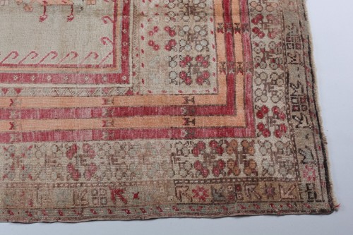 Alfombra de oración turca anudada a mano, alfombra de piso de colección, auténtica alfombra tribal silenciada - Imagen 8 de 13