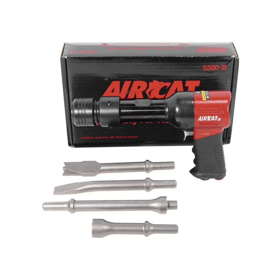 Aircat Air Hammer Chisel Kit with 0.498" Shank and 2.69"Stroke (5300-B) - Image 4 of 4