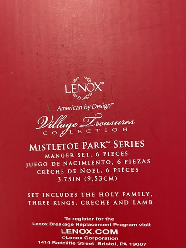 LENOX VISCHIO PARCO MANGIATOIA NATIVITÀ NUOVO MAI APERTO 6 PZ ASILO NIDO HOLY FAM KINGS - Foto 6 di 7