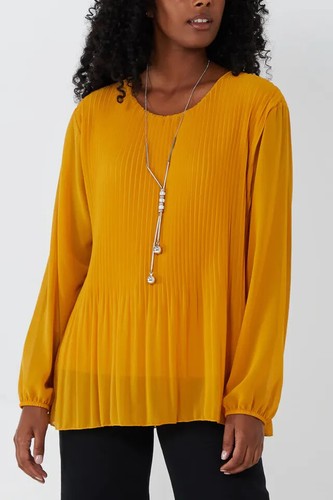 Women's Pleated Chiffon Lined With Necklace Summer Blouse Tunic Shirt Top Ladies - 第 6/72 張圖片