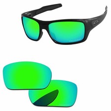 Lenslog Polarized Replacement Lens For-Oakley Turbine - Bluish Green OO9263