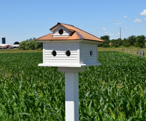 Martin birdhouse | Casetta per uccelli con materiali di recupero | Amish fatta a mano | Made in USA - Foto 1 di 4