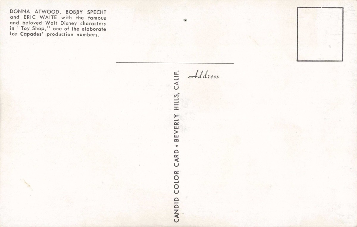 Walt Disney's Toy Shop Ice Capades of 1950 Chrome Postcard | eBay