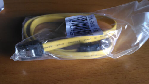 Cable sata para disco duro serial ata 1.5/3/6 Gbits con clip metalico amarillo - Imagen 1 de 1