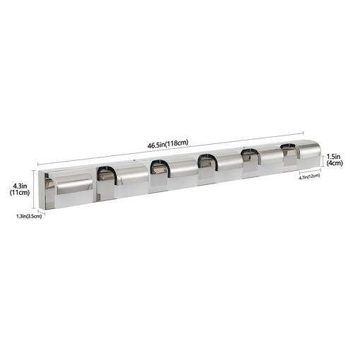 47'' Vanity 6 Light LED Polished Chrome for Bathroom Mirror Wall Lamp Fixture UL - Picture 2 of 11