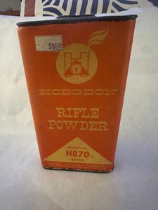 Vintage Hodgdon H870 Smokeless Rifle Powder 16 Ounce  1 pound Empty Carton