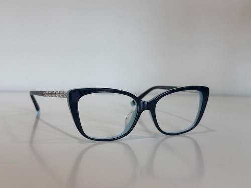 Tiffany & Co. TF 2208-B-F 8055 Cat Eye Blue Crystals Eyeglasses Frame 52-16-140 - Picture 3 of 13