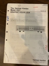 HARMAN KARDON EQ7 EQ-7 Service Manual *ORIGINAL* BOOK OR PDF-FREE SHIPPING 