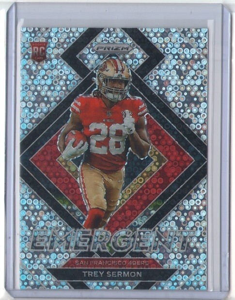 TREY SERMON 2021 Panini Prizm RC Rookie Emergent No Huddle #E-19 49ers EAGLES