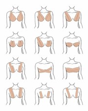 Women's Boob Tape Breast Lift Seamless Bra Push Up Nude Black 2pc Set 5cm 5m