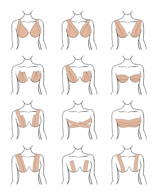 Women's Boob Tape Breast Lift Seamless Bra Push Up Nude Black 2pc Set  5cm*5m | eBay