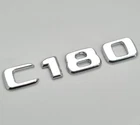 Silver Chrome C180 Car Letter Number Rear Boot Badge Emblem For Mercedes Benz