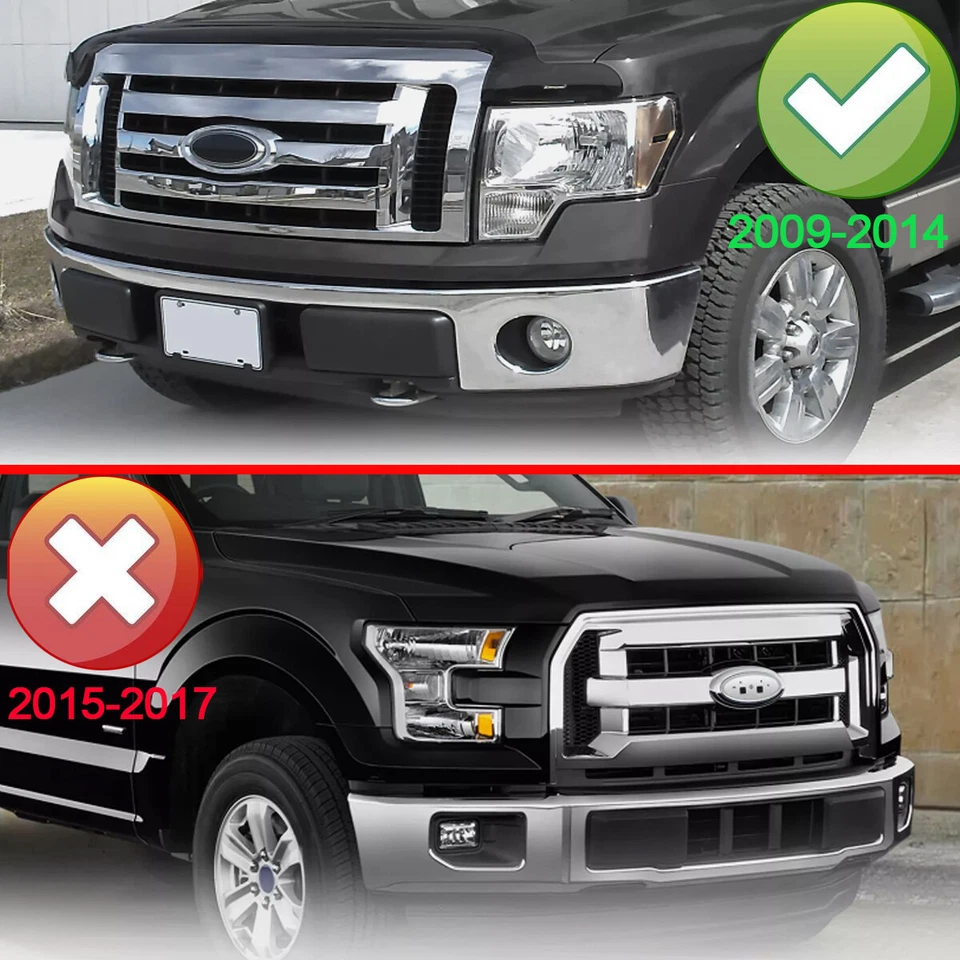 For 2009-2014 Ford F-150 F150 XLT Grille Front Bumper Face Bar Ruby Red Metallic Foto 4 de 4