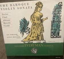 ITALIAN BAROQUE VIOLIN SONATA- Jan Tomasow  Anton Heiller 1966 LP