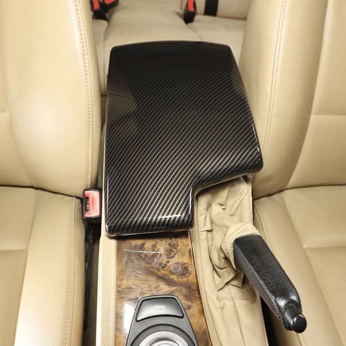 Für BMW 3er E90 E91 E92 E93 Carbonfaser Armlehne Abdeckung Mittelkonsole Pad - Bild 3 von 10