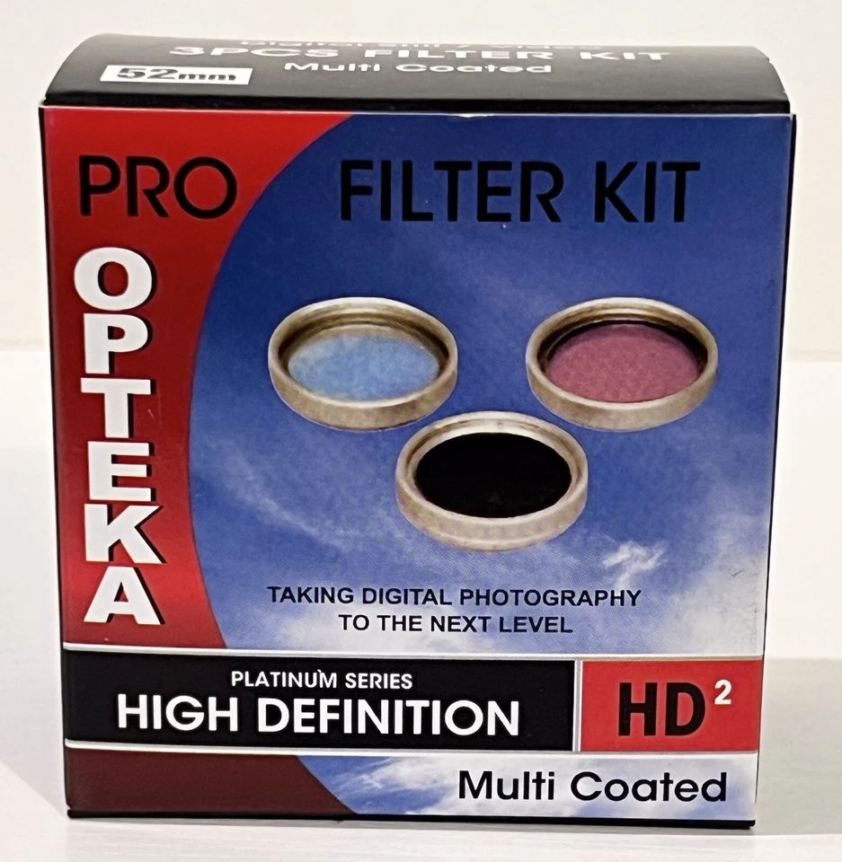 Opteka High Definition HD2 52mm Multi-Coated 3 Piece Filter Kit UV CPL FLD - Image 2 of 4