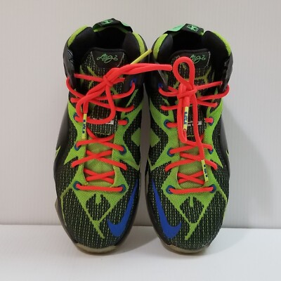 Nike Lebron XII GS Gamer Black Neon Green Shoes 685181-009  display picture 2