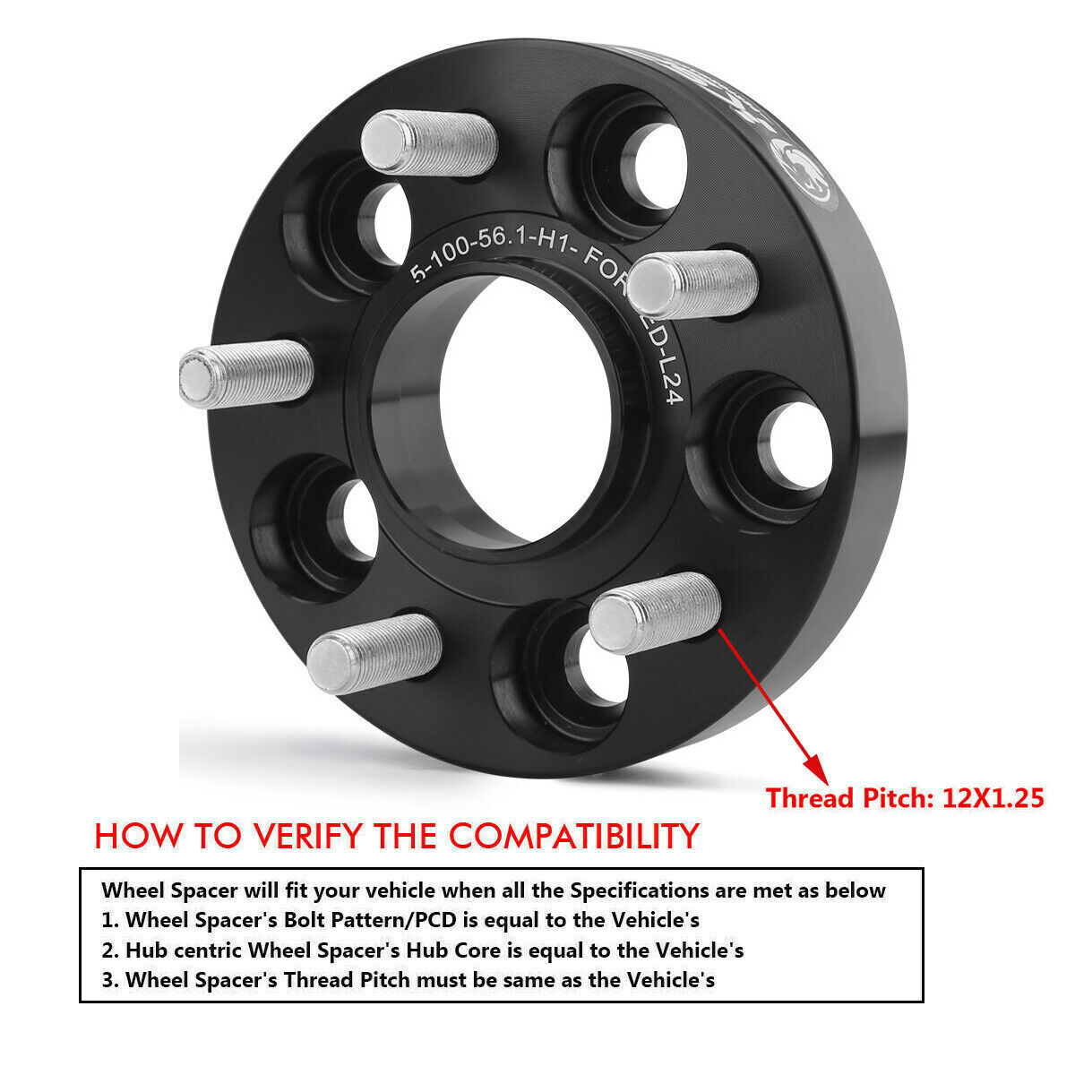 4PC 1" 5x100 Hubcentric Wheel Spacers for Subaru Impreza Crosstrek BRZ