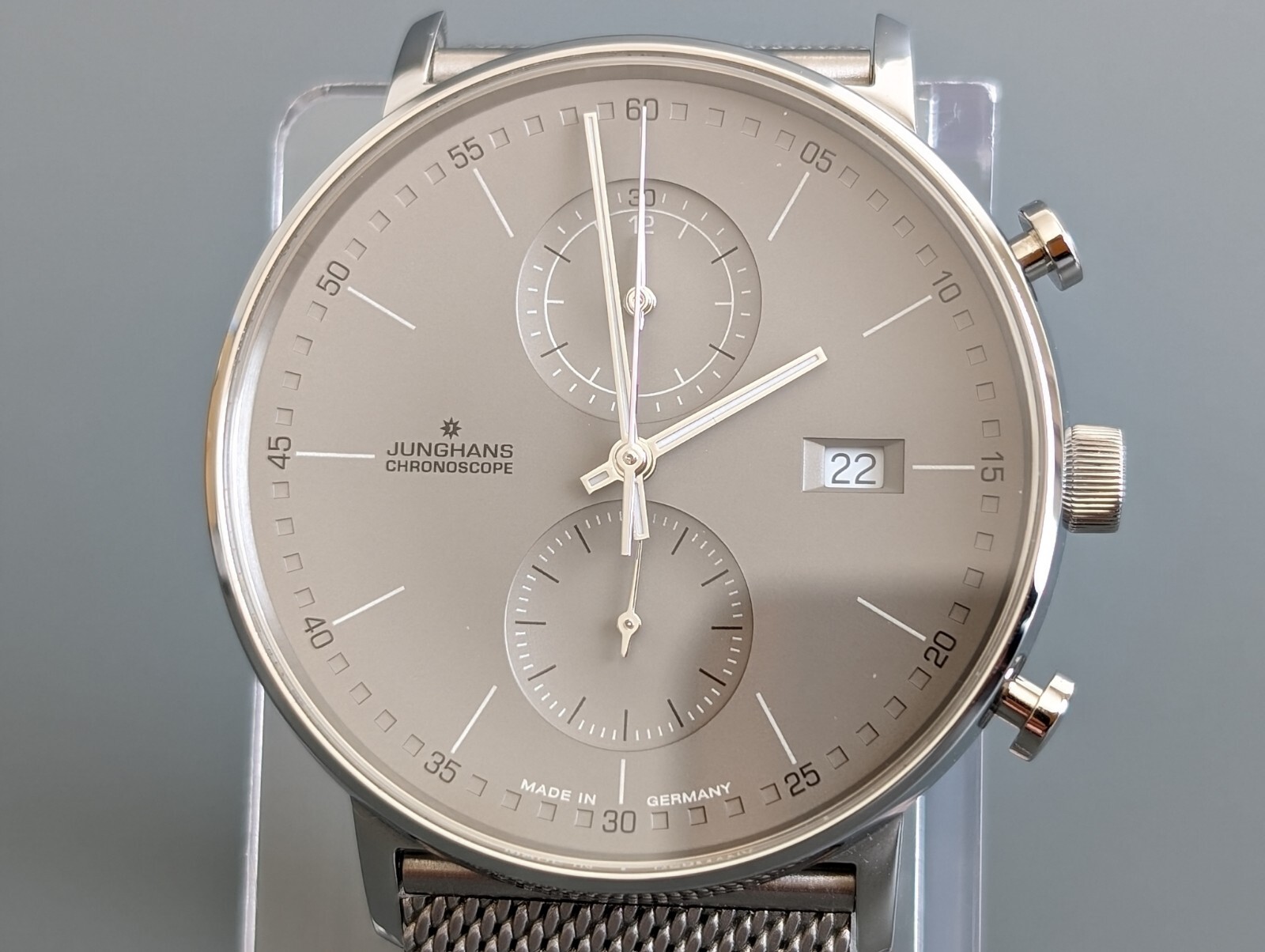 [Near Mint] Junghans Form C Chronograph 041/4878.44 Quartz Men's Watch