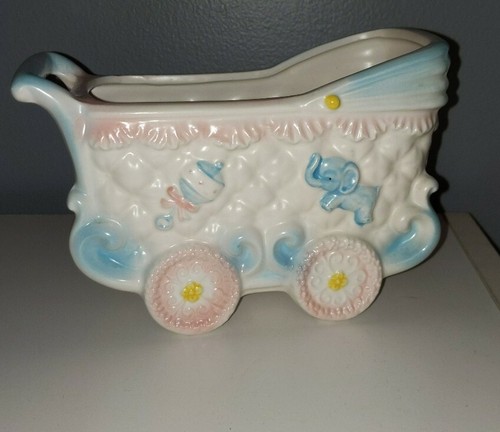 Vintage Napcoware NAPCO Planter Baby Stroller Buggy JAPAN #7056 - Picture 2 of 12