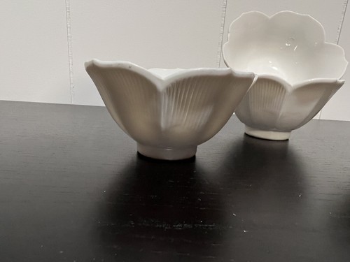4 1/2" Weiß Lotus Reis Schüssel 4er Set - Bild 2 von 3