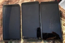 Lot of 3 LG Aristo 4 + LM-X320MA Smartphone (T-Mobile) Cracked Glass