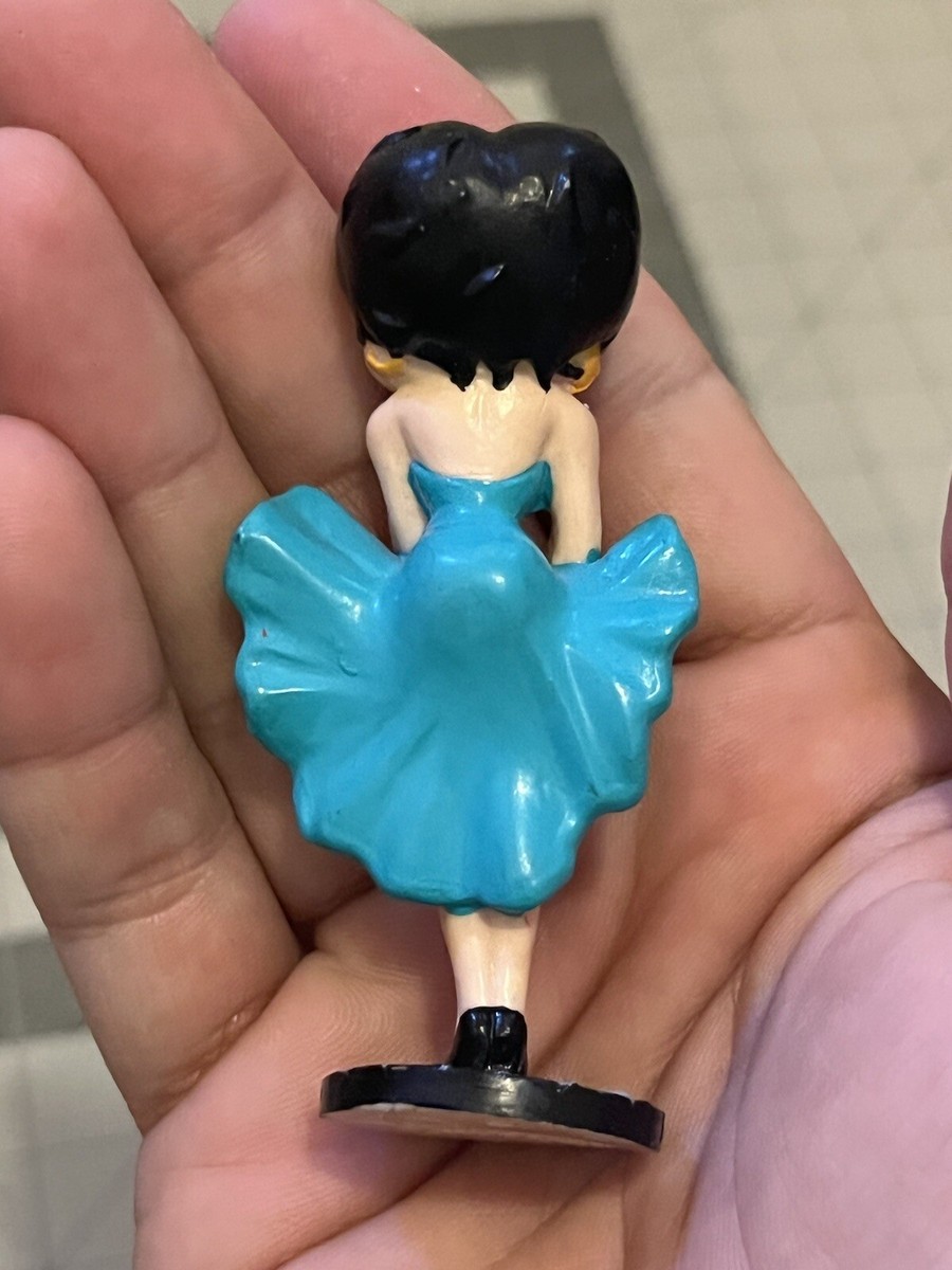 Vintage 1990 Betty Boop PVC Figure Blue Dress Marilyn Monroe Vent