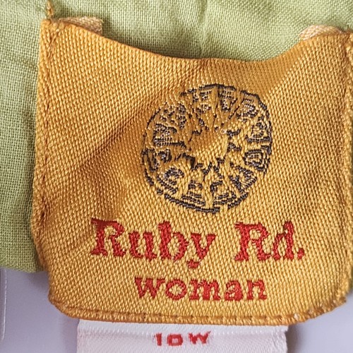 Ruby Rd Woman Lightweight Jacket 16W Sage Green Hawaii Embroidery Pockets Cuffs - Picture 16 of 24