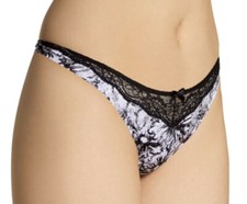 MAIDENFORM Comfort Devotion Tailored Floral Lace Trim Thong Panty Womens S L XL