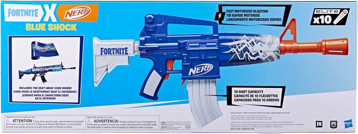 【新品・未使用】NERF FORTNITE BLUE SHOCK 人気 Amazon.com: NER FORTNITE Blue Shock : Toys & Games