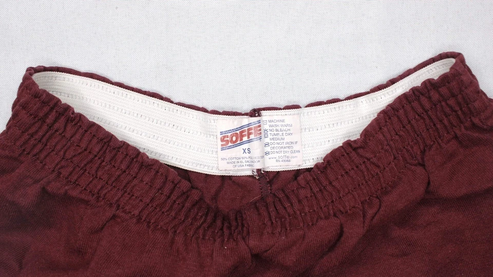 Pantalones cortos de algodón para mujer Maroon Soffe - talla extra pequeña Foto 2 de 3