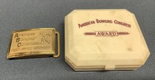 American Bowling Congress Merit Award 1958-1959 Belt Buckle with Case