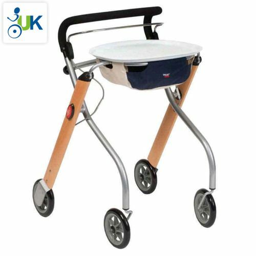 Lets Go Indoor Rollator/Walker Trolley - Beech & Silver - Ability Superstore - View #8