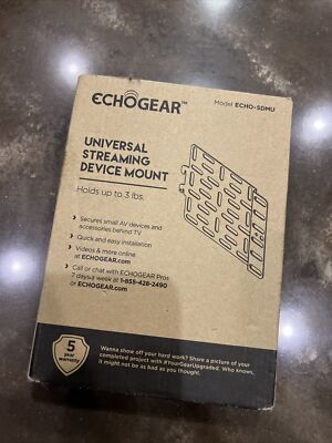 Echogear Universal Streaming Device Mount Holds 3 Lbs. New In Box Echo-sdmu