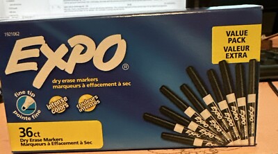36 Markers Expo Fine Point Black Dry Erase Markers Whiteboard Markers