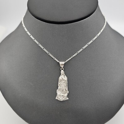 925 massiv Sterlingsilber Unsere Liebe Frau Jungfrau Guadalupe Silhouette Anhänger Halskette