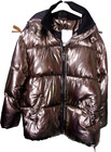 Top Shop 'Ivy Park' gold metallic fabric Puffa Jacket womens medium 46" bust