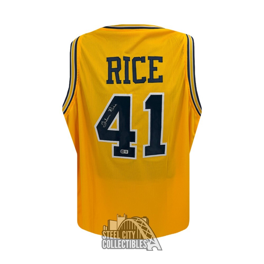 Glen Rice Autographed Signed Michigan Custom Gold Basketball Jersey - BAS 