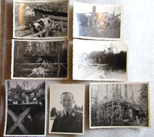 Lot 7pcs Vintage Photo German soldiers in a dugout WWII WW2 period