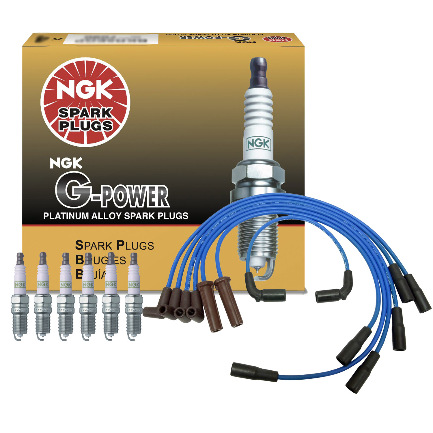 NGK Wire  6 G-Power Platinum Spark Plugs Kit For Isuzu Hombre 4.3 V6