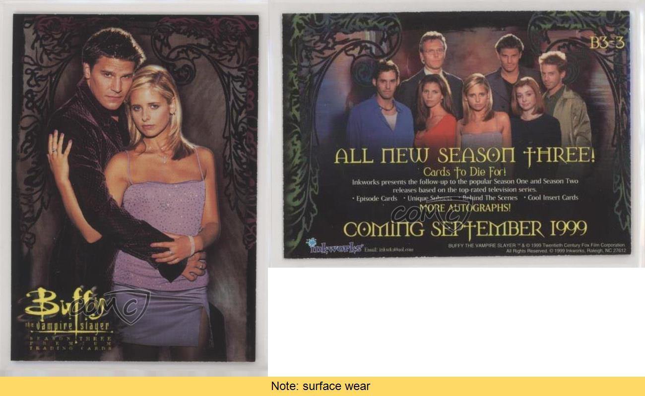 1999 Inkworks Buffy the Vampire Slayer Season 3 Promos & Angel #B3-3 READ 0a3 - Picture 3 of 3