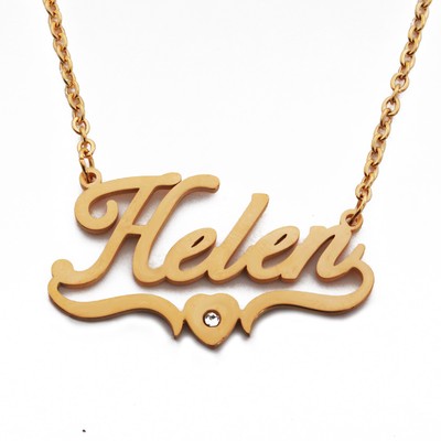 Name Necklace Custom Heart Shaped 