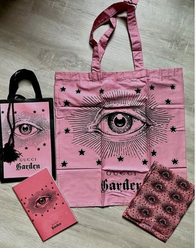 GUCCI GARDEN Museum EYE Tote Bag Paper Bag Notebook Free Shipping