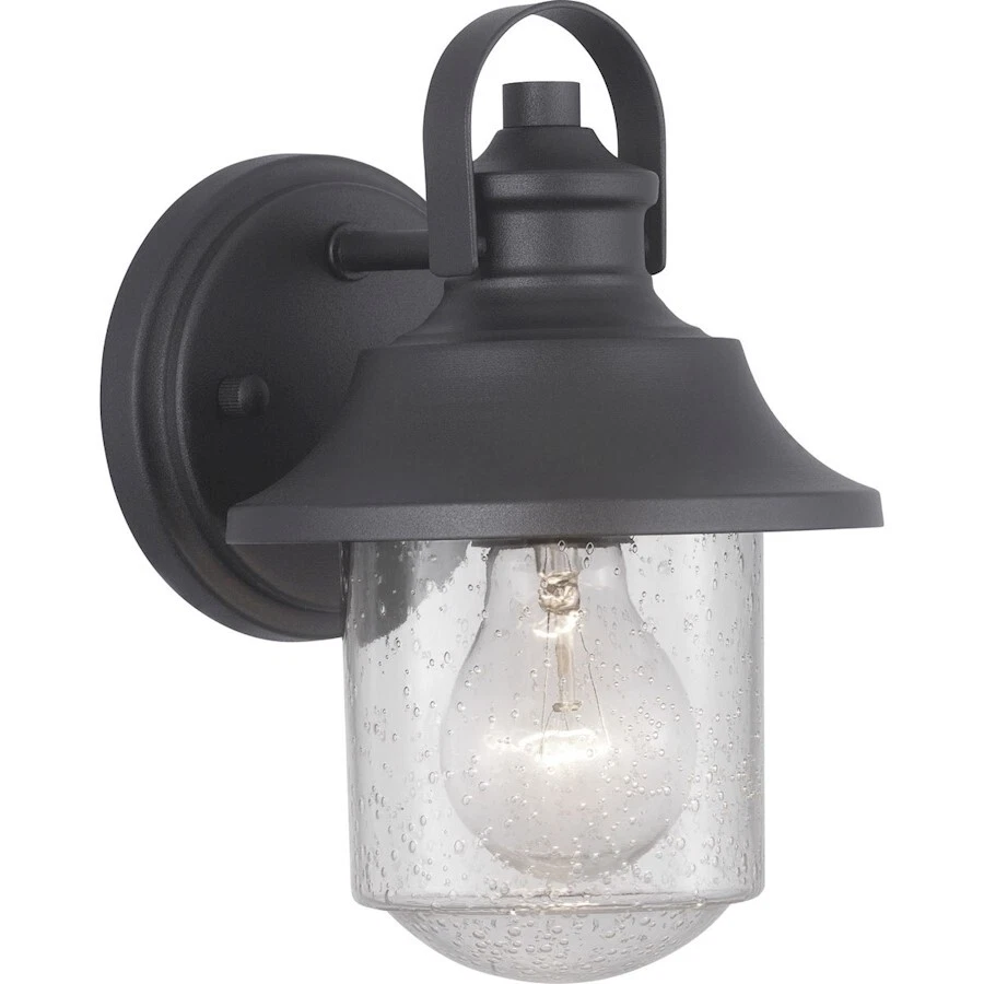 Progress Lighting Weldon 1 Light Small Wall Lantern Seeded Black