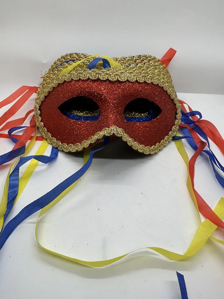 9 Mardi Gras маска блестящий хромой глаз маска с золотой парчи носить или декор. - Изображение 3 из 4