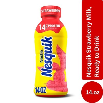 Nesquik Strawberry Milk 14 fl oz (6 Pack)   Free Shipping