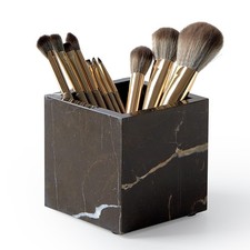 Real Luxurious Natural Marble Toothbrush Holder & Makeup Brush Organizer & Pe...