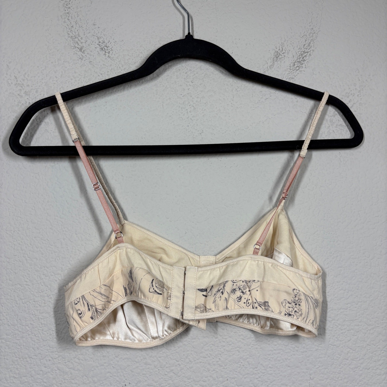 PL Intimates Medium Bra Bralette Button Trim Crea… - image 6